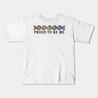 LGBTQ Pride Rainbow Colored DNA Strand Kids T-Shirt